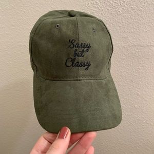 Army green “sassy but classy” hat